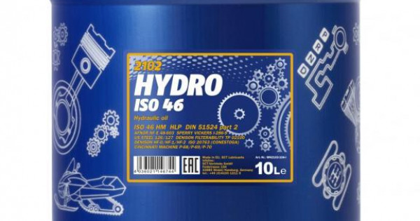 2x MANNOL Hydro ISO HLP 46 Hydrauliköl, 10L + 2x Ausfüllschlauch